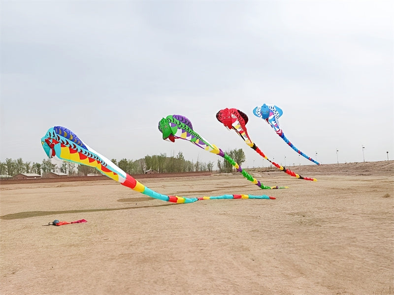 Free Shipping 20m Large kites flying snake kites pendant nylon kites show kites factory Inflatables rubber snake windsurfing