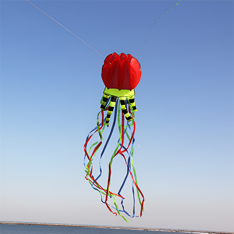 free shipping 8m jellyfish kites flying for adults kites line nylon kites factory professional paragliding inflatable show kites