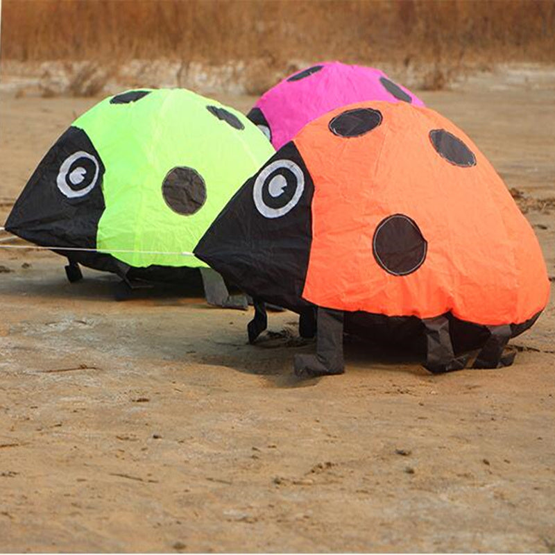 free shipping ladybird kite soft kites for kids can walk not flying ripstop nylon outdoor game toys weifang kites factory bat