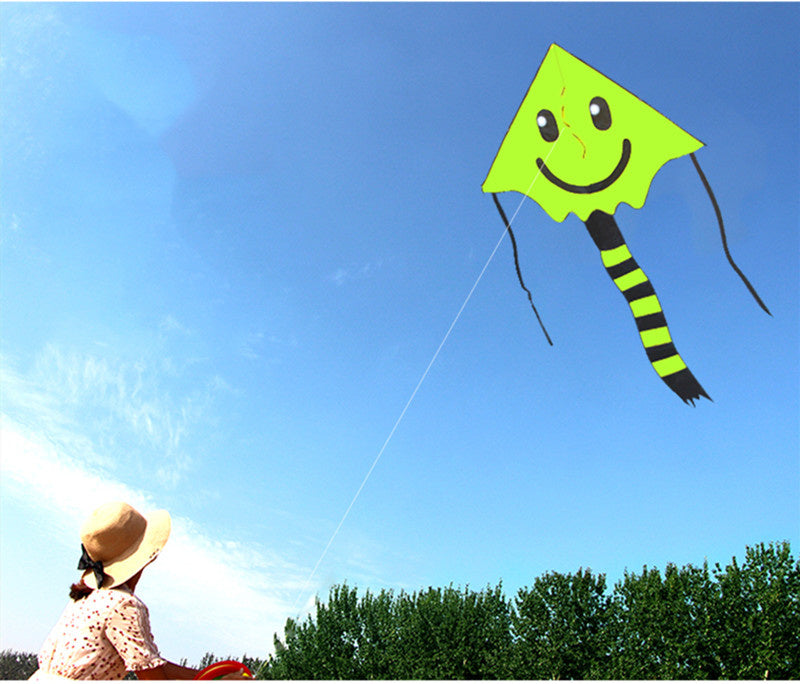 free shipping large smiling face kites children kites reel toys flying outdoor ripstop nylon kite for adults toys parachute cerf