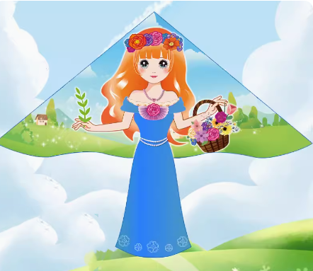 Free shipping 2023 new kite Crown Princess Flower Fairy kite Weifang children's kites cartoon girl kites