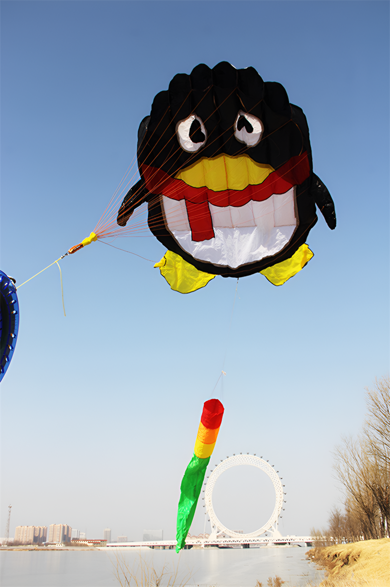free shipping penguin kites flying toys for children kites new cartoon kites factory inflatable kite windsurf sail dragon wind
