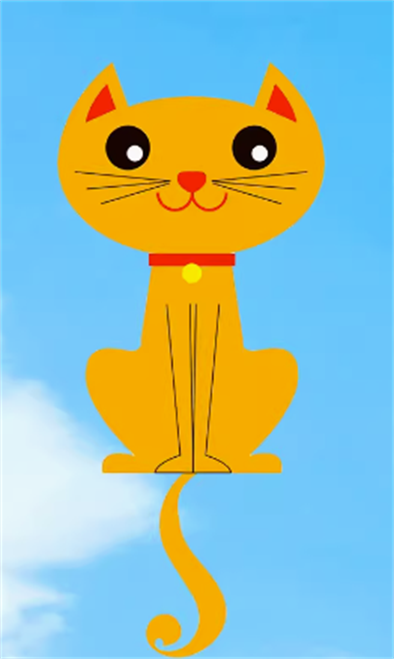 Free shipping Colorful Cats 2023 new children's breeze easy to fly beginner high-grade cartoon tide Weifang red kites