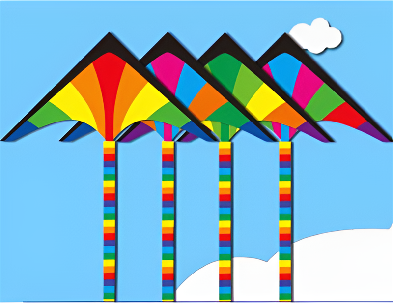 Free shipping children kites flying toys professional wind kites string line ripstop nylon kites factory kites for kids rainbow