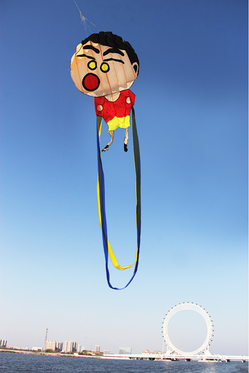 Free shipping giant soft kites flying children kites toys with handle line nylon kites factory children's comet bolator fishing