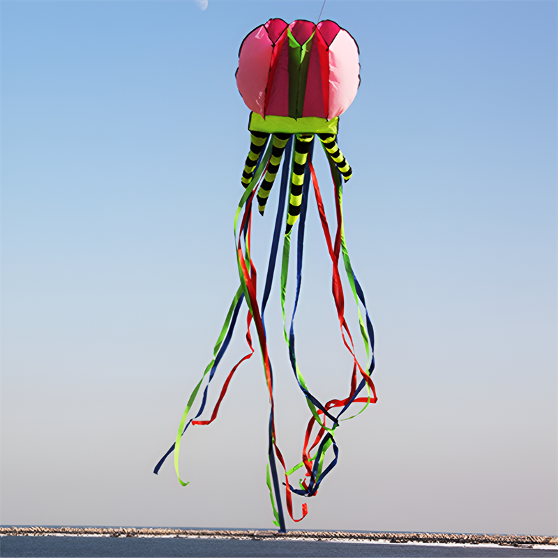 free shipping 8m jellyfish kites flying for adults kites line nylon kites factory professional paragliding inflatable show kites