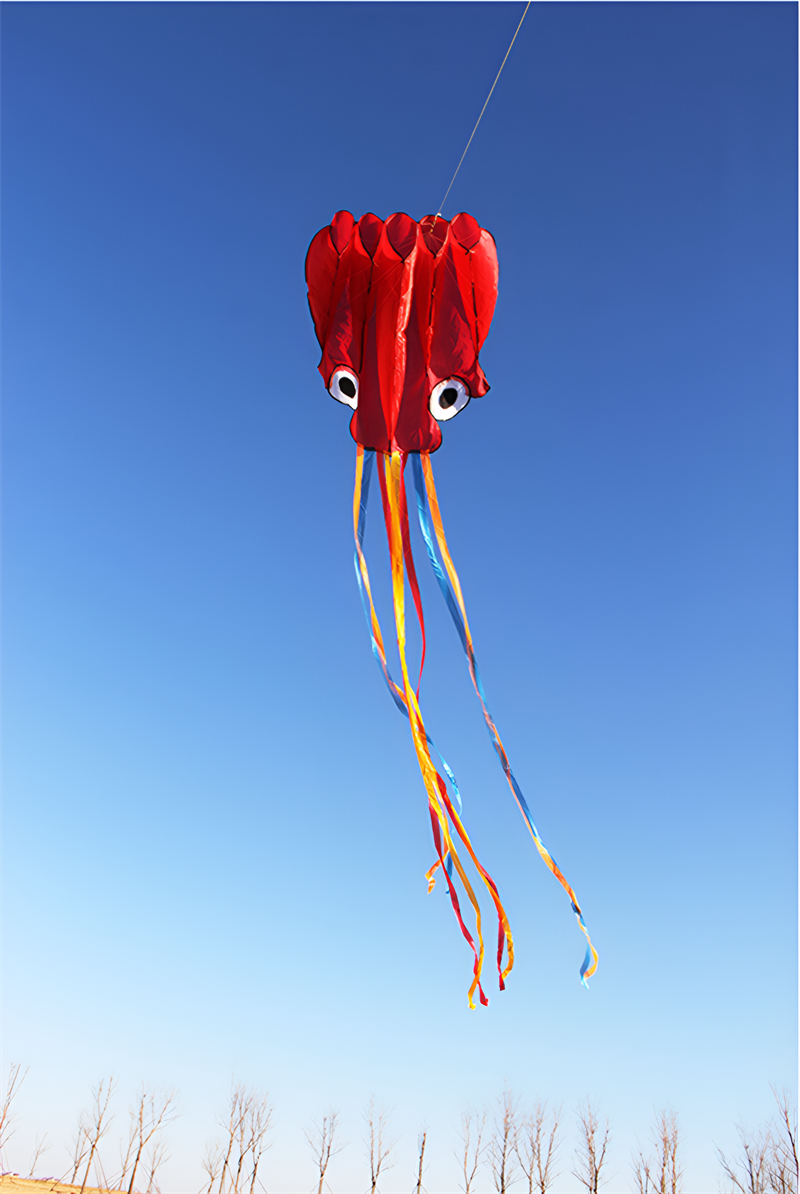 free shipping octopus kite flying soft kites toys for children kite factory walk in sky outdoor fun sports beach kites koi ikite