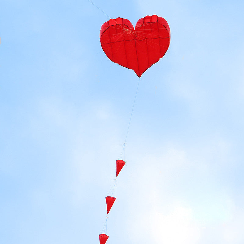 free shipping 5m love heart soft kite fly nylon fabric kite weifang big kite wheel walk in sky outdoor toys for adults ikite new