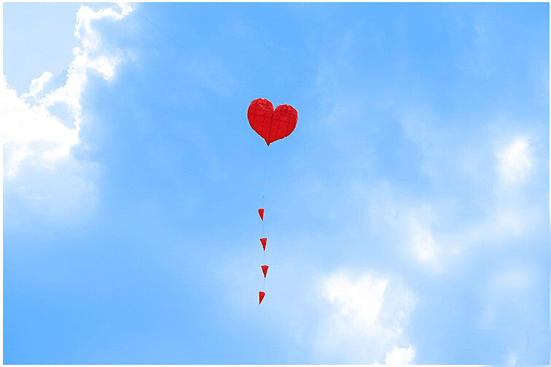 free shipping 5m love heart soft kite fly nylon fabric kite weifang big kite wheel walk in sky outdoor toys for adults ikite new