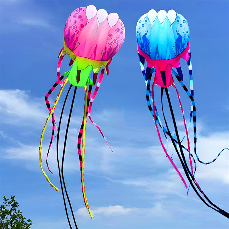 free shipping jellyfish kite flying soft kite reel for adults kites walk in sky octopus kites trilobites kites professional kite