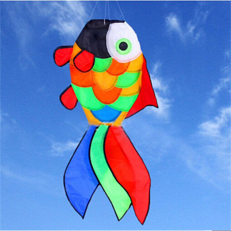 free shipping large fish windsocks kite tails ripstop nylon fabric eagle kite flying parachute weifang kite kids toys factory