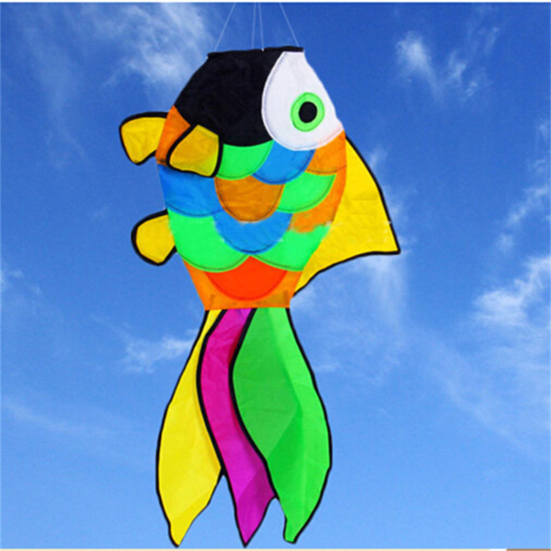 free shipping large fish windsocks kite tails ripstop nylon fabric eagle kite flying parachute weifang kite kids toys factory