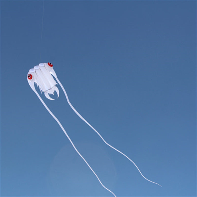 free shipping large soft kite fly white trilobites kite windsock weifang big kite wheel for adults outdoor sport kevlar octopus