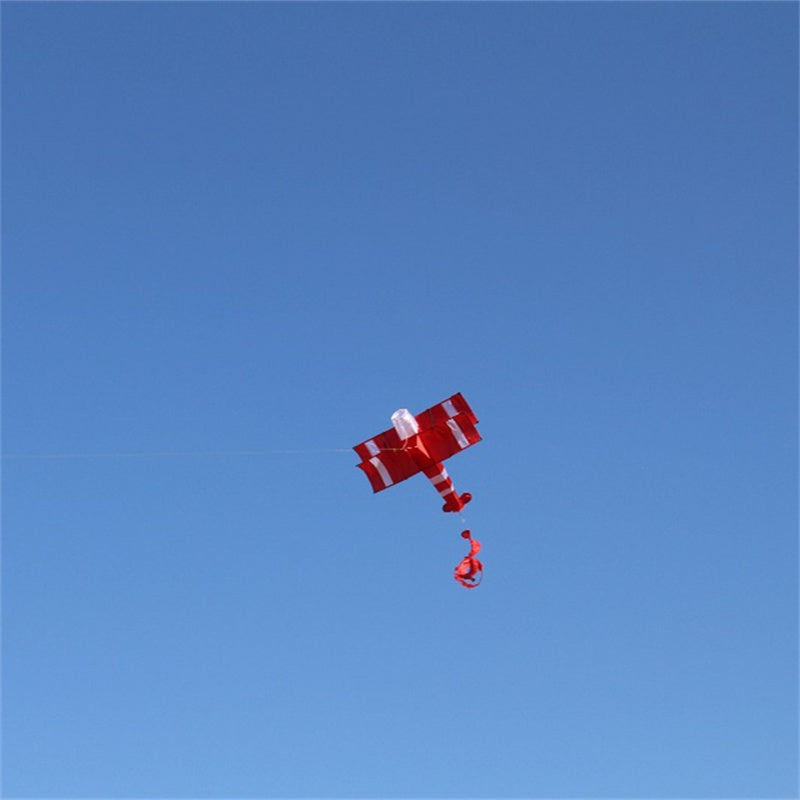 Free Shipping New High Quality 3D Single Line Red Plane Kite Sports Beach With Handle and String Easy to Fly Factory Outlet