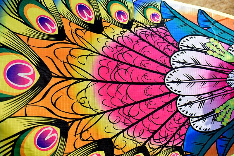 free shipping large Peacock kite flying nylon kite tails weifang kites factory child kite toys for kids outdoor parachute surf