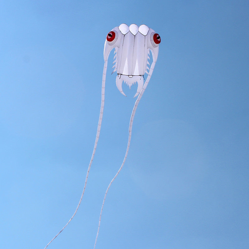 free shipping large soft kite fly white trilobites kite windsock weifang big kite wheel for adults outdoor sport kevlar octopus