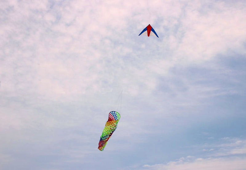 free shipping large windsocks kite flying outdoor sport beach kite for adults walk in sky kite reel factory ripstop nylon fabric