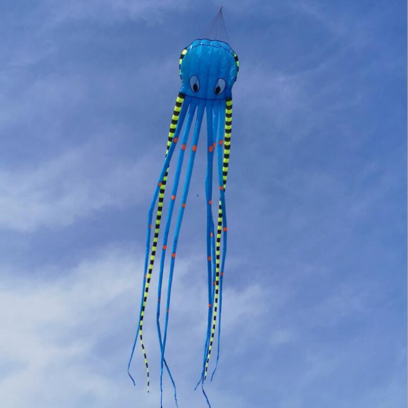 free shipping 8m large octopus kites adults kite flying reel ripstop nylon fabric kevlar line paragliding weifang kite koi carp