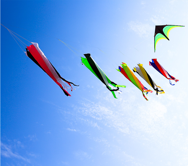free shipping large kite windsocks flying nylon kites for kids string line delta kite pendant outdoor fun toys parafoil kites