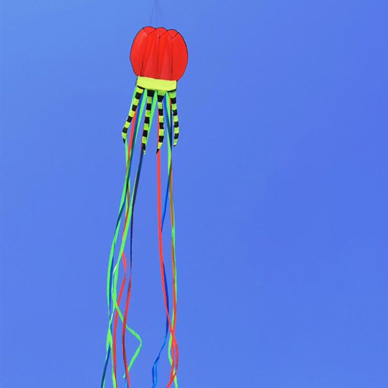 free shipping 8m large jellyfish kites flying octopus kite reel ripstop nylon fabric kevlar line paragliding toys adults kites
