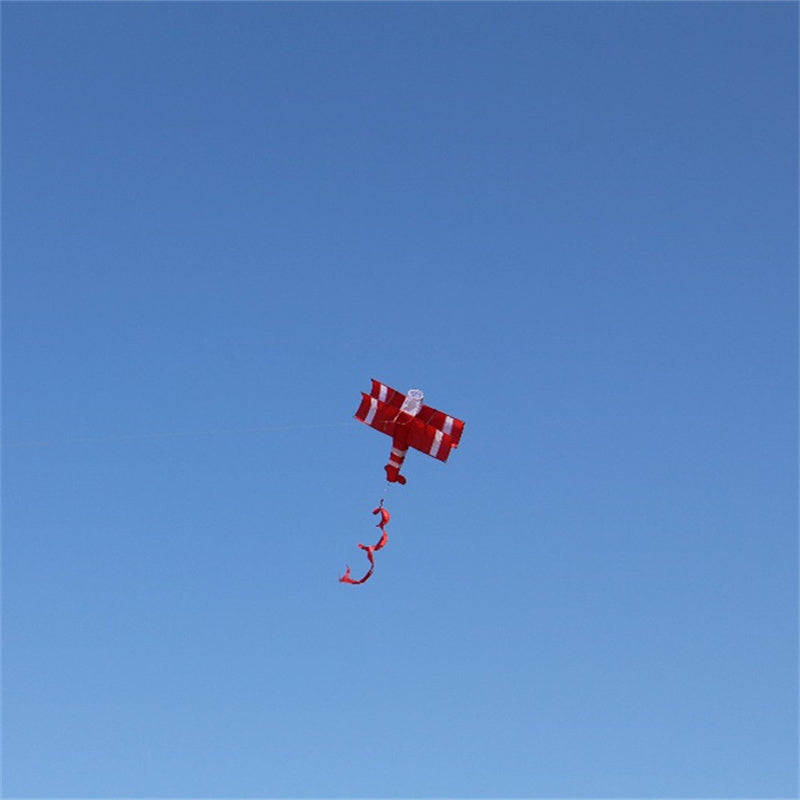 Free Shipping New High Quality 3D Single Line Red Plane Kite Sports Beach With Handle and String Easy to Fly Factory Outlet