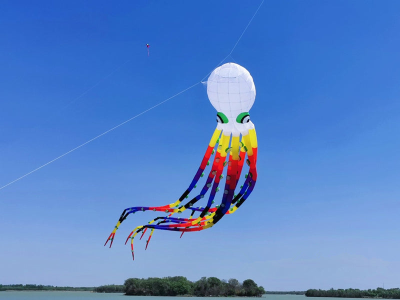 free shipping new 13m large octopus kites for adult flying toys kite reel ripstop nylon kevlar paragliding outdoor
