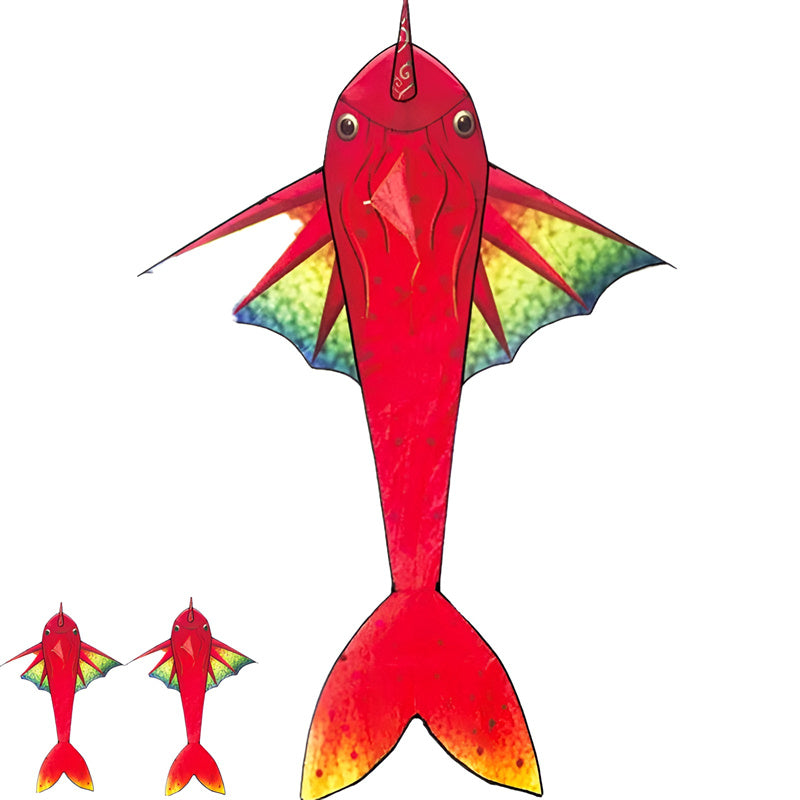 free shipping large fish kite for adults flying line outdoor toys 3d kite cartoon kite ripstop nylon fabric weifang kite factory