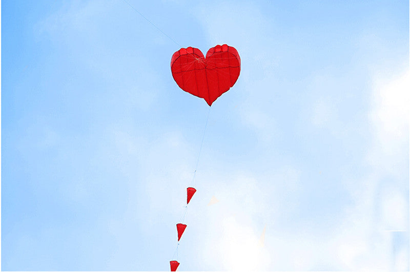 free shipping 5m love heart soft kite fly nylon fabric kite weifang big kite wheel walk in sky outdoor toys for adults ikite new