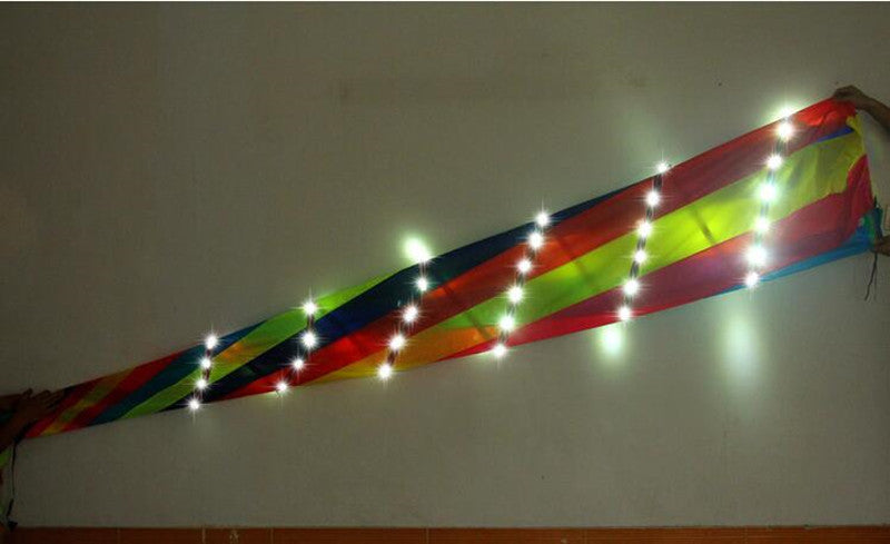 free shipping 360cm 100p lamp led windsocks flying kite string line windsurfing papalote outdoor toys sport snow tranish windzak