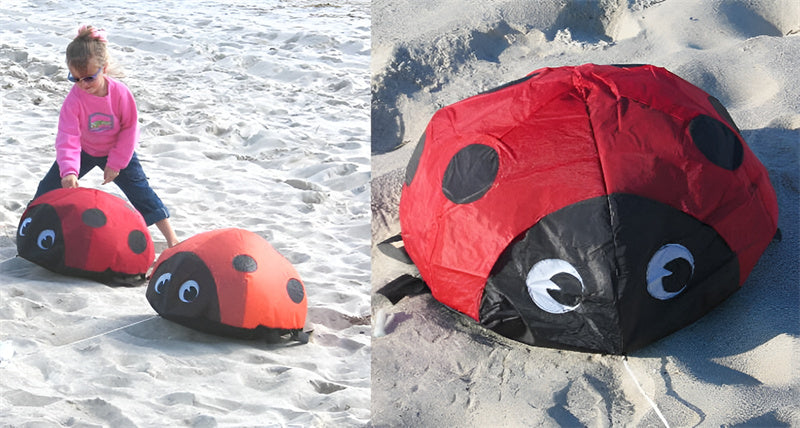 free shipping ladybird kite soft kites for kids can walk not flying ripstop nylon outdoor game toys weifang kites factory