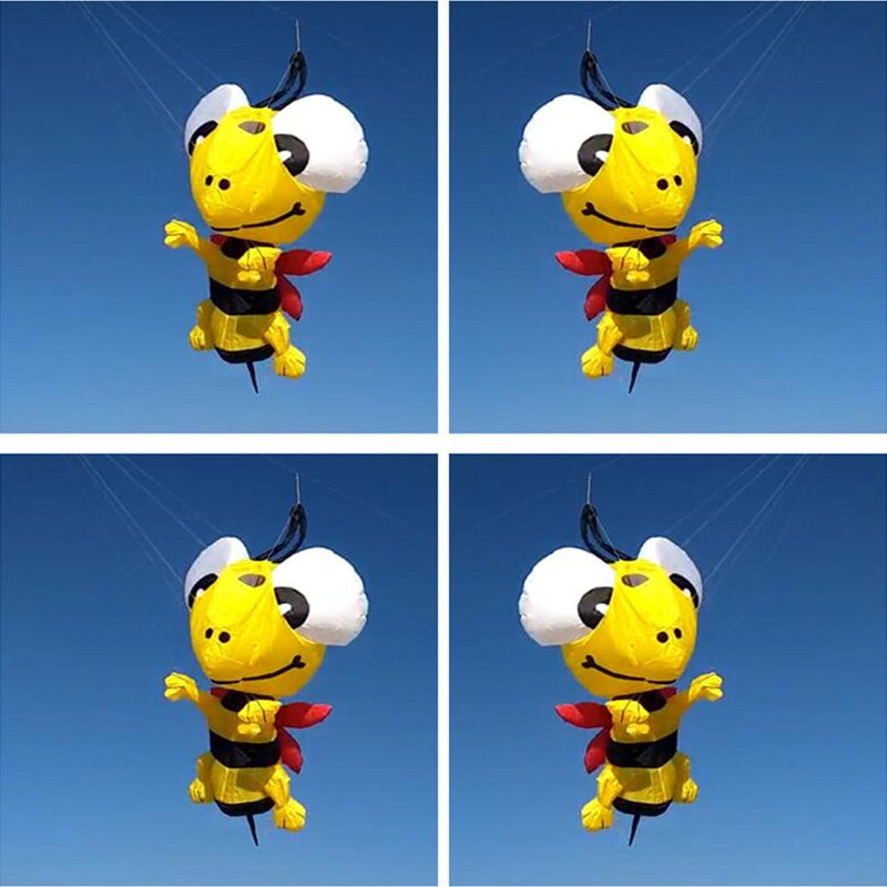 Free Shipping 3m Bee Kite Line Laundry Pendant Soft Inflatable Show Kite for Kite Festival Best 30D Ripstop Nylon Fabric with Bag