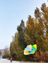 free shipping PE rotating kite flying toys for children kites 3d kites snake coil show kites colorful flying weifang kites fish