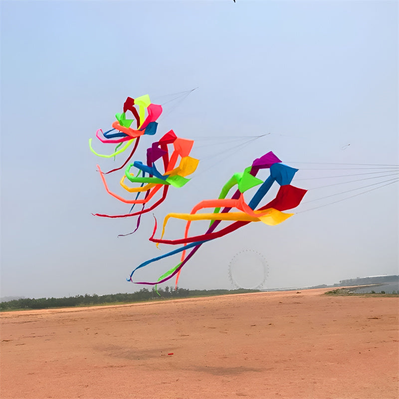 free shipping high quality 6m rainbow windsock kite flying large kites adult kite reel ripstop nylon kite wind kites bat kites