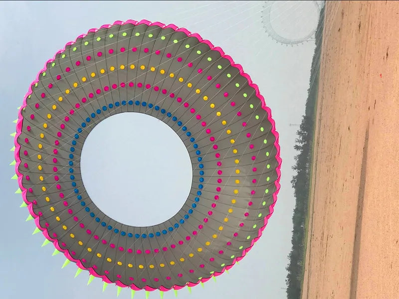 free shipping 15m ring kites flying outdoor professional winds kites rainbow kites dragon paragliding display kite factory ikite