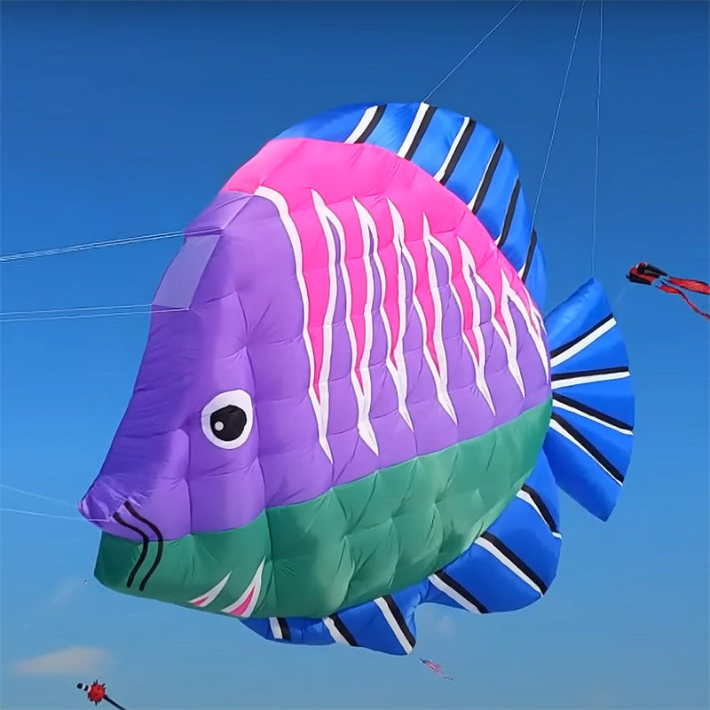 Free Shipping 5m Tropical Fish Kite Line Laundry Pendant Soft Inflatable Show Kite for Kite Festival 30D Ripstop Nylon Fabric with Bag