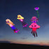 free shipping 20m led octopus kites flying trilobites kite for adults kite string line windsurfing led fish kites with battery