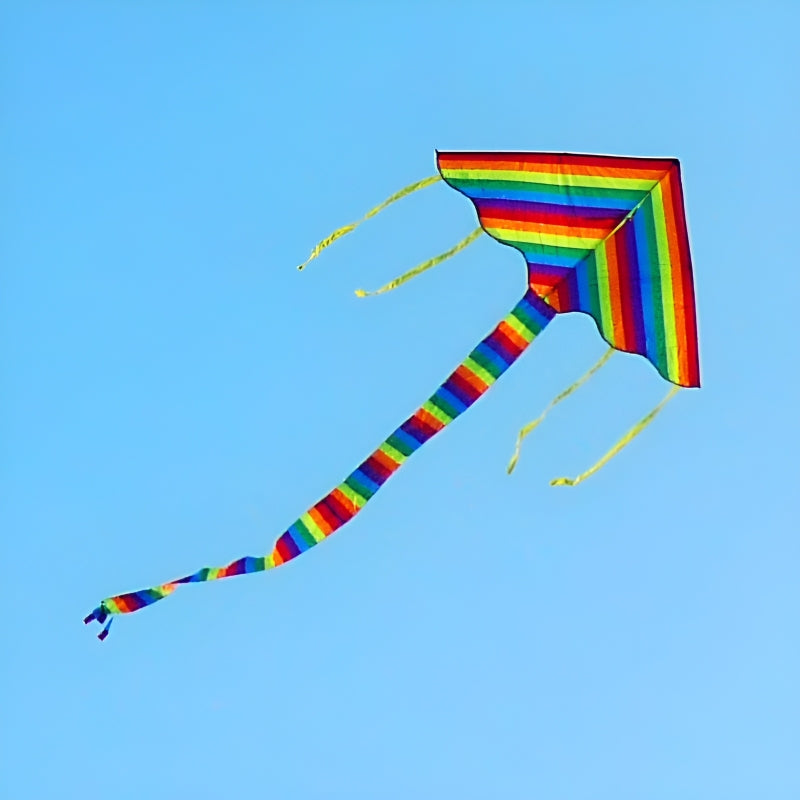 free shipping 10pcs/lot rainbow children kite wholesale nylon kite factory outdoor toys kite flying eagle weifang kite line