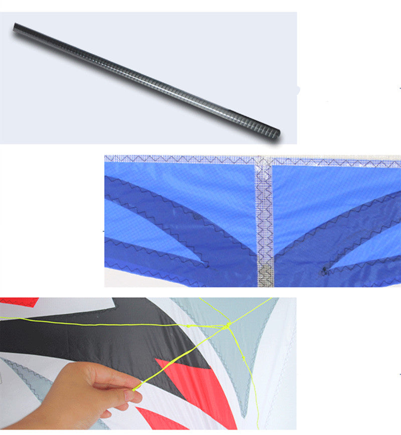 Free Shipping 240cm quad line stunt kite for adults kites reel flying fish kites line professional winds kites factory smoking