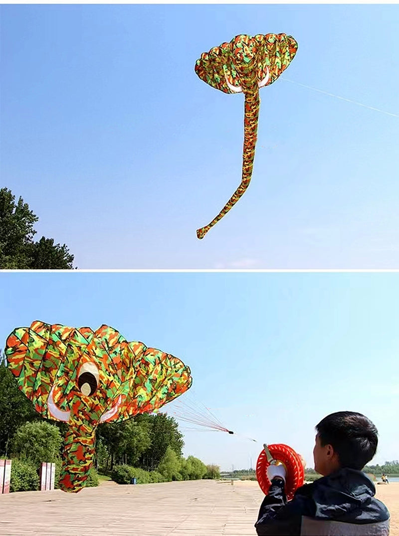 free shipping elephant kite flying toys for kids kitesurf equipment whale kite flying parrot dual line kite winding machine