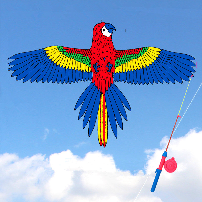free shipping PE mini kites flying for children kite line 3d kite pocket kite for kids fishing rod dynamic wing eagle kite toys