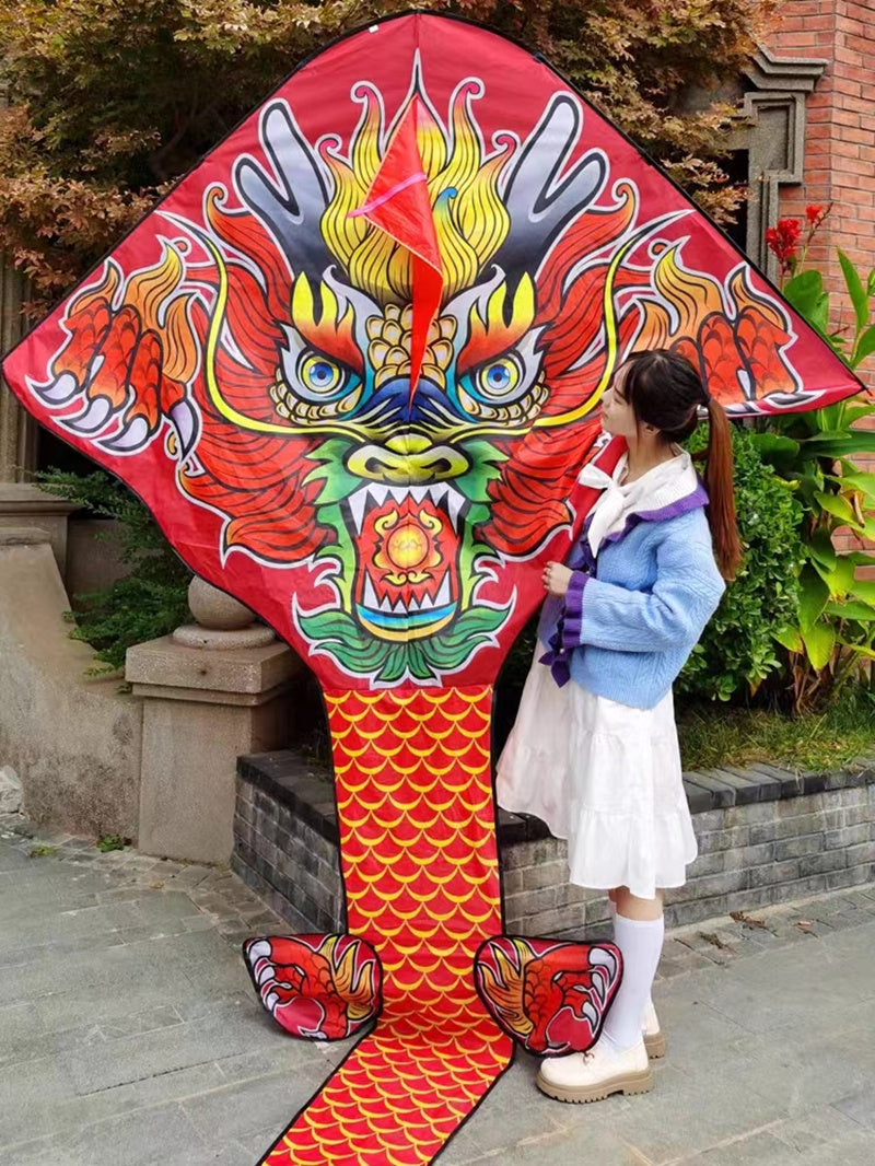 free shipping 100m chinese dragon kite flying handle line large kite snake kites for kids cometas paragliding windsurf