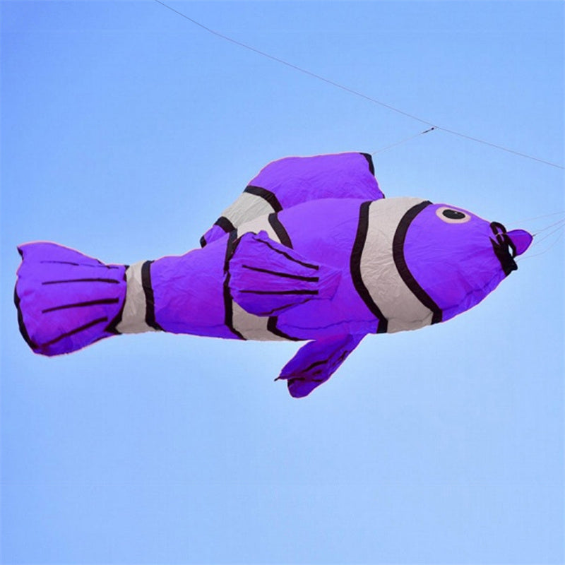 Free Shipping 7color 2.45m~3m Fish Kite Line Laundry Pendant Soft Inflatable Show Kite for Kite Festival 30D Ripstop Nylon Fabric with Bag