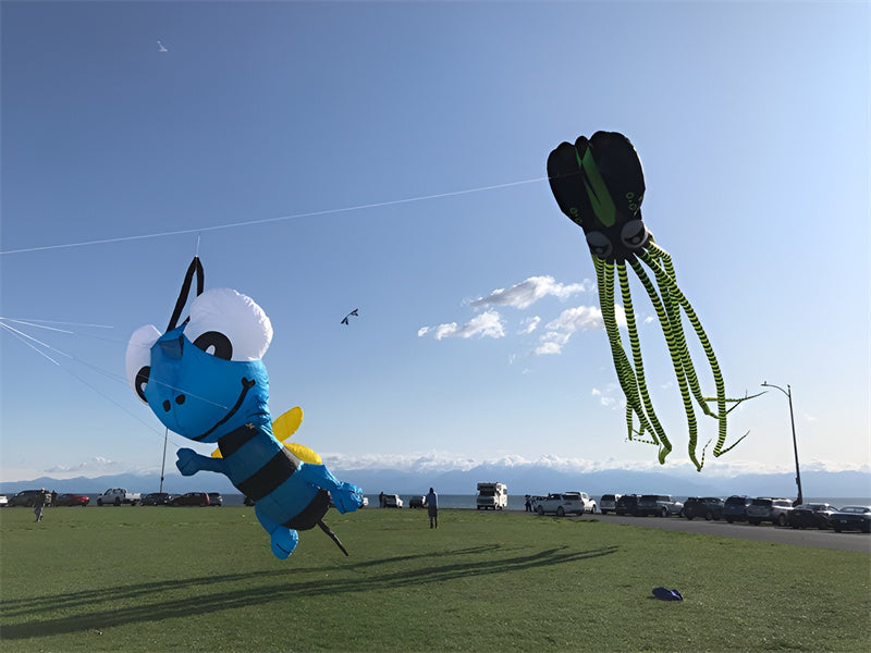 free shipping large octopus kite flying soft kite display kites for adults kites parachute professional kites inflatable kites