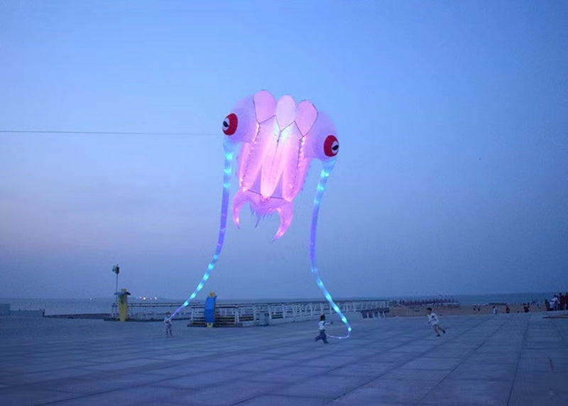 Free Shipping led kites flying for adults kites led octopus kites jellyfish kites goldfish kites trilobites kites inflatable