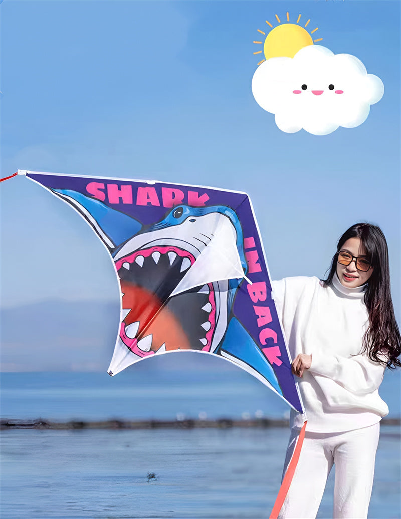 Free Shipping Shark kites flying toys for children kites outdoor sports kites line professional kite flying fish power kite Toys