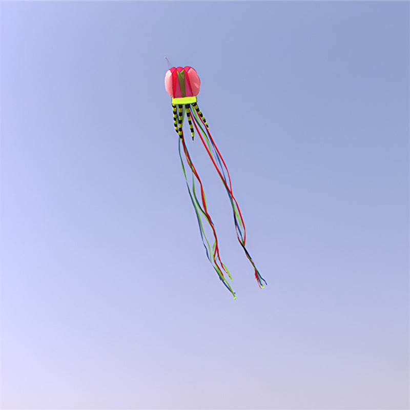 free shipping 8m jellyfish kites flying toys for kids kites line outdoor sports beach kites reel weifang kites factory ikite koi