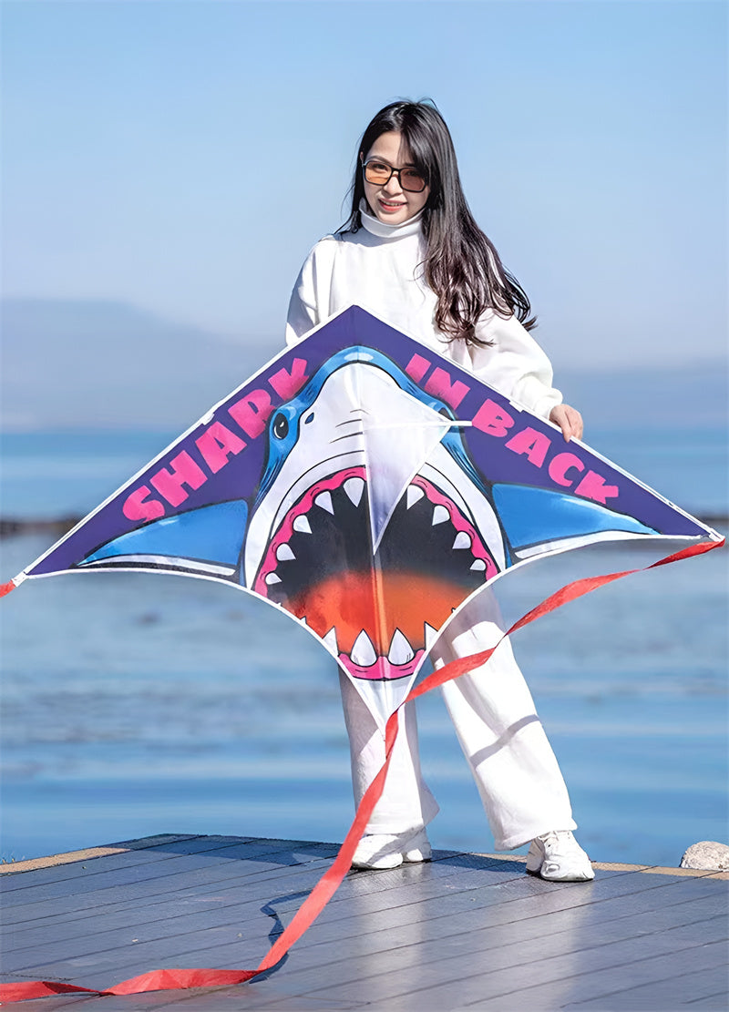 Free Shipping Shark kites flying toys for children kites outdoor sports kites line professional kite flying fish power kite Toys