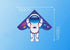 Free shipping astronauts kites flying toys for kids kites spaceman kites string line cosmonaut kites nylon kites factory