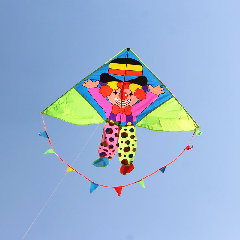 free shipping clown kite flying outdoor toys children kites ripstop nylon fabric koinobori ikite koi wind kites for acrobatics