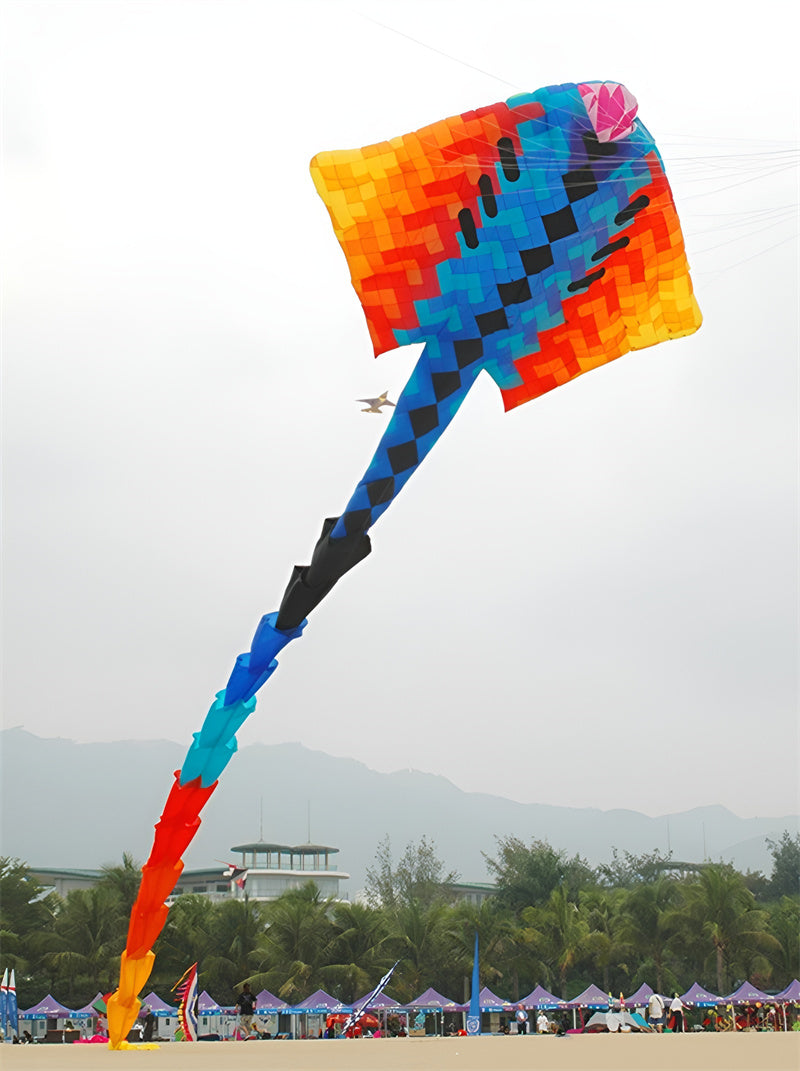 free shipping 15m devil fish kite flying large soft kite for adults kites pendant diy colors professional kites factory weifang